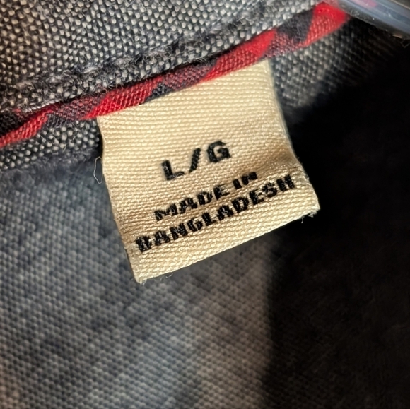 Woolrich Shirt Gray Red Plaid Hike Work Camping Outdoor L - Picture 4 of 7